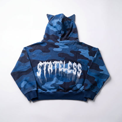 Blue Camo Zip Hoodie