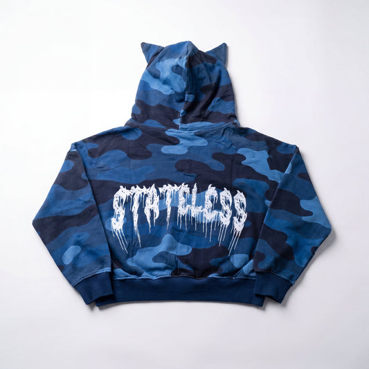 Blue Camo Zip Hoodie